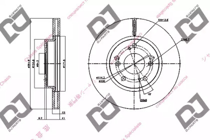 Тормозной диск DJ PARTS BD1349